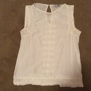 White Lacey tank top